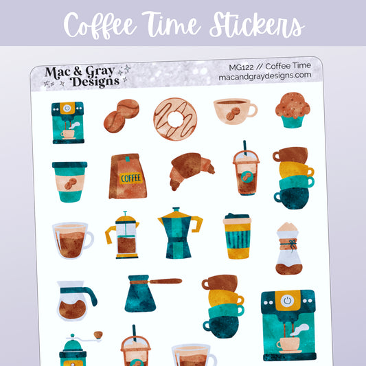 Coffee Time // Deco & Journalling Stickers