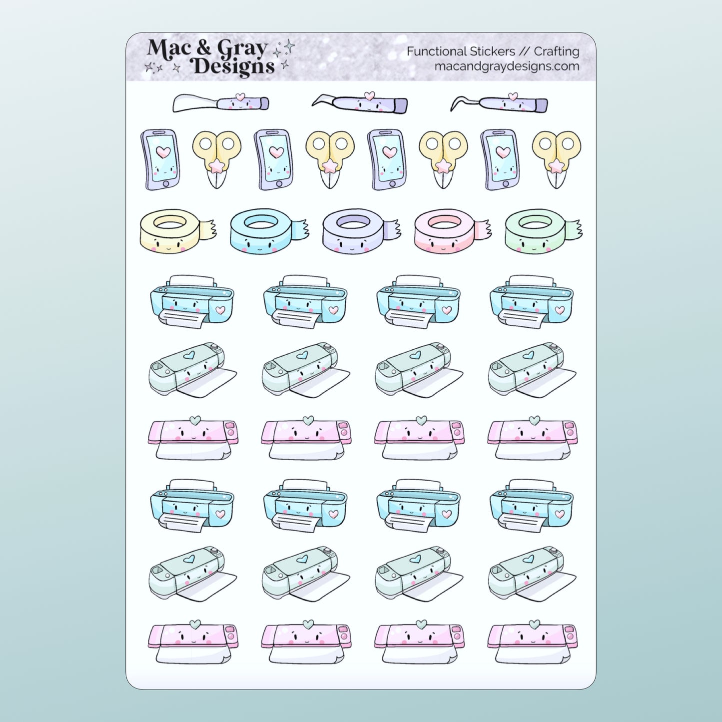 Crafting Planner Stickers // Functional Stickers