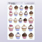 Cupcake Stickers // Deco & Journalling Stickers