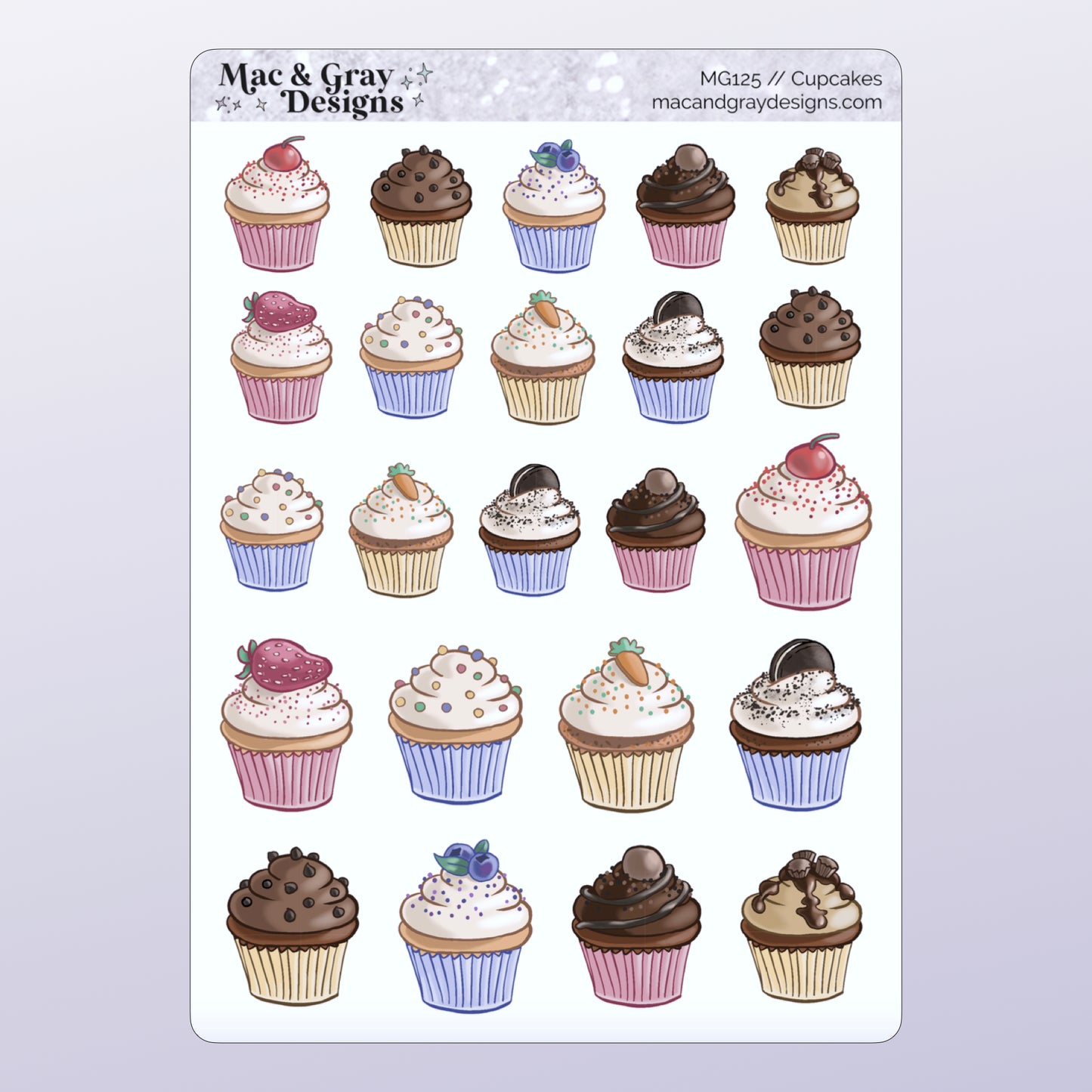 Cupcake Stickers // Deco & Journalling Stickers