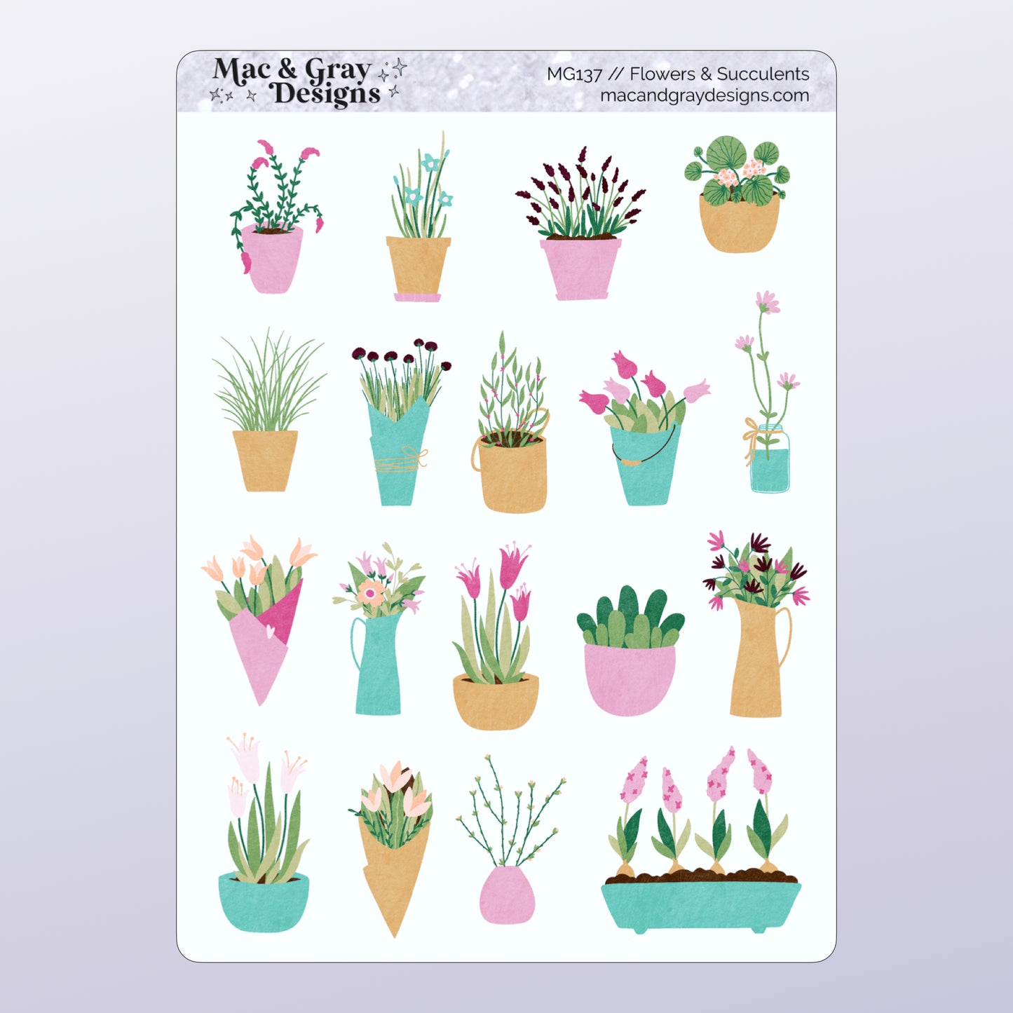 Flowers & Succulents // Deco & Bullet Journal Stickers