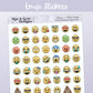 Glitter Emoji Stickers // Functional Planner Stickers