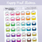 Happy Mail // Kawaii Functional Stickers