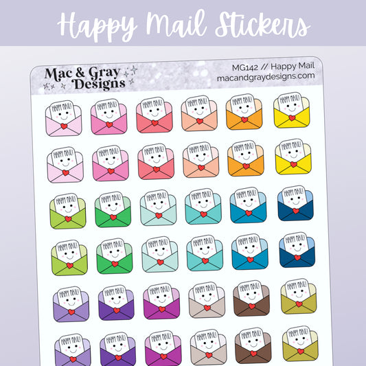 Happy Mail // Kawaii Functional Stickers