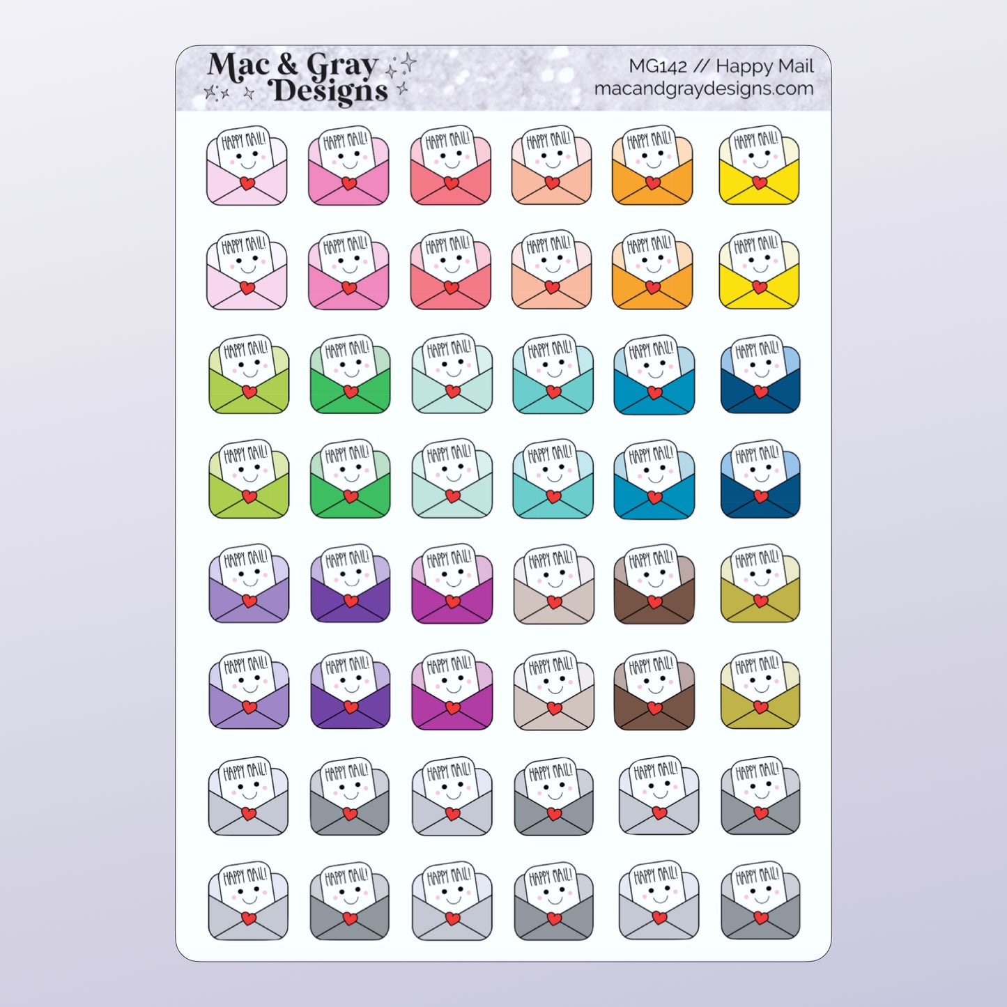 Happy Mail // Kawaii Functional Stickers