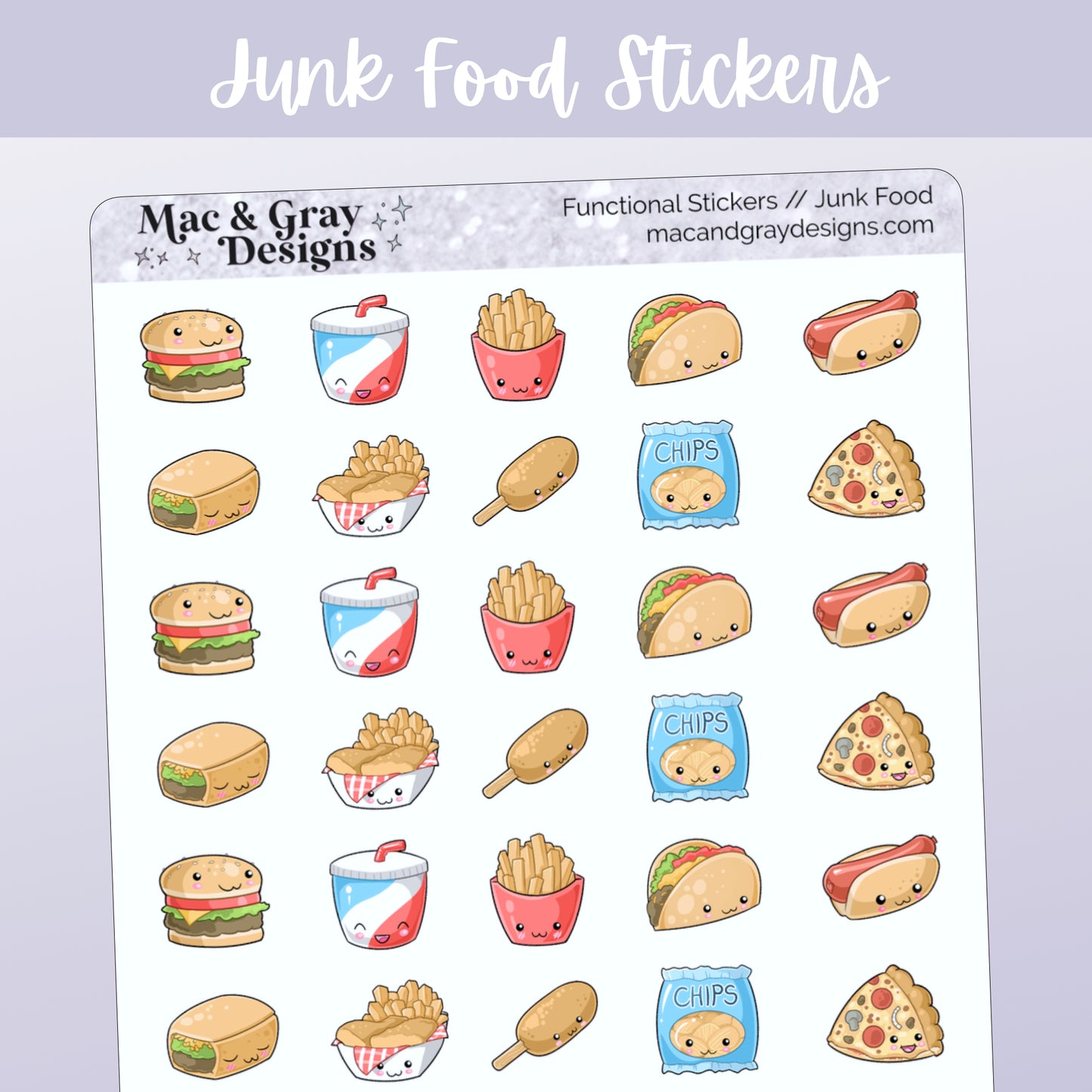 Junk Food // Functional Stickers