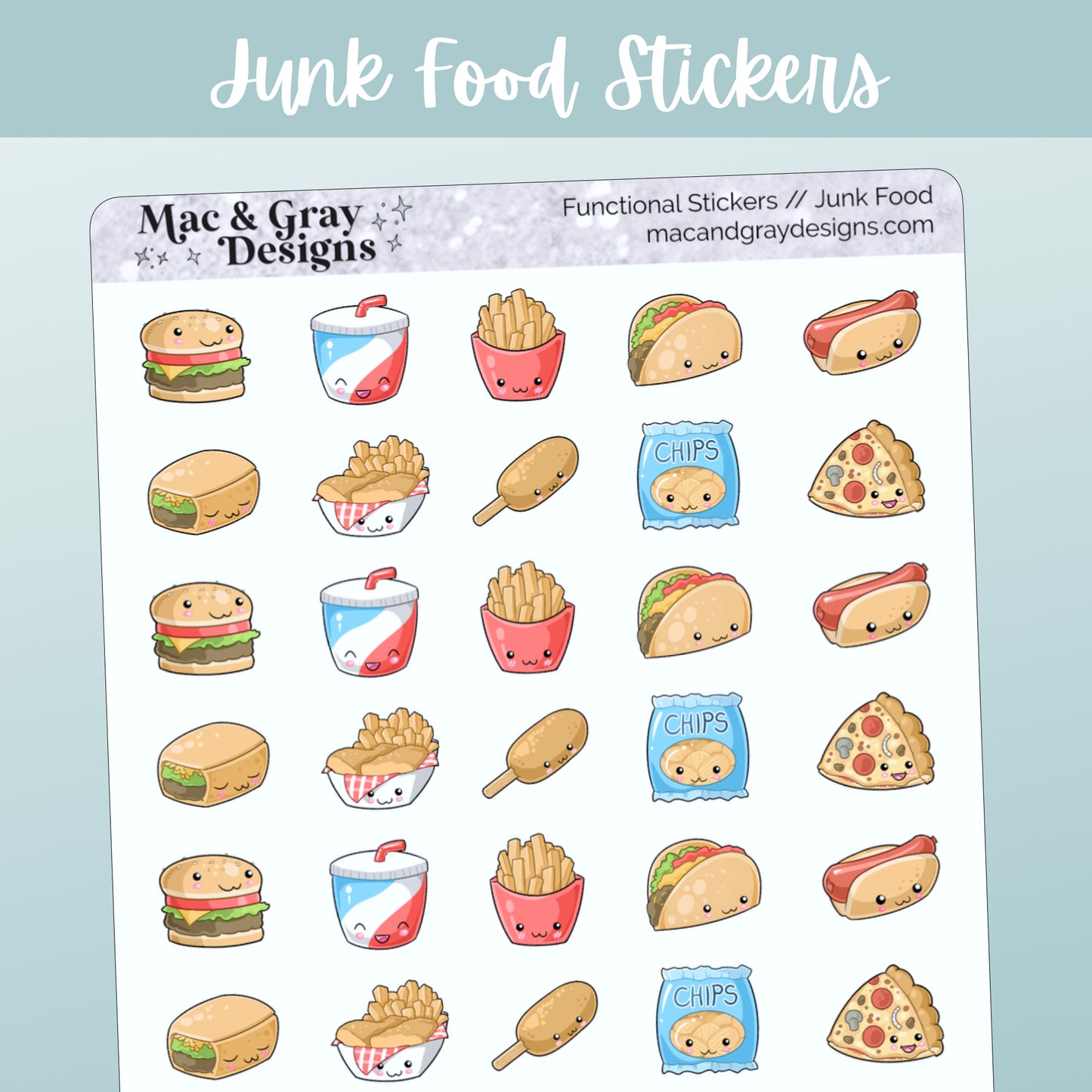 Junk Food // Functional Stickers