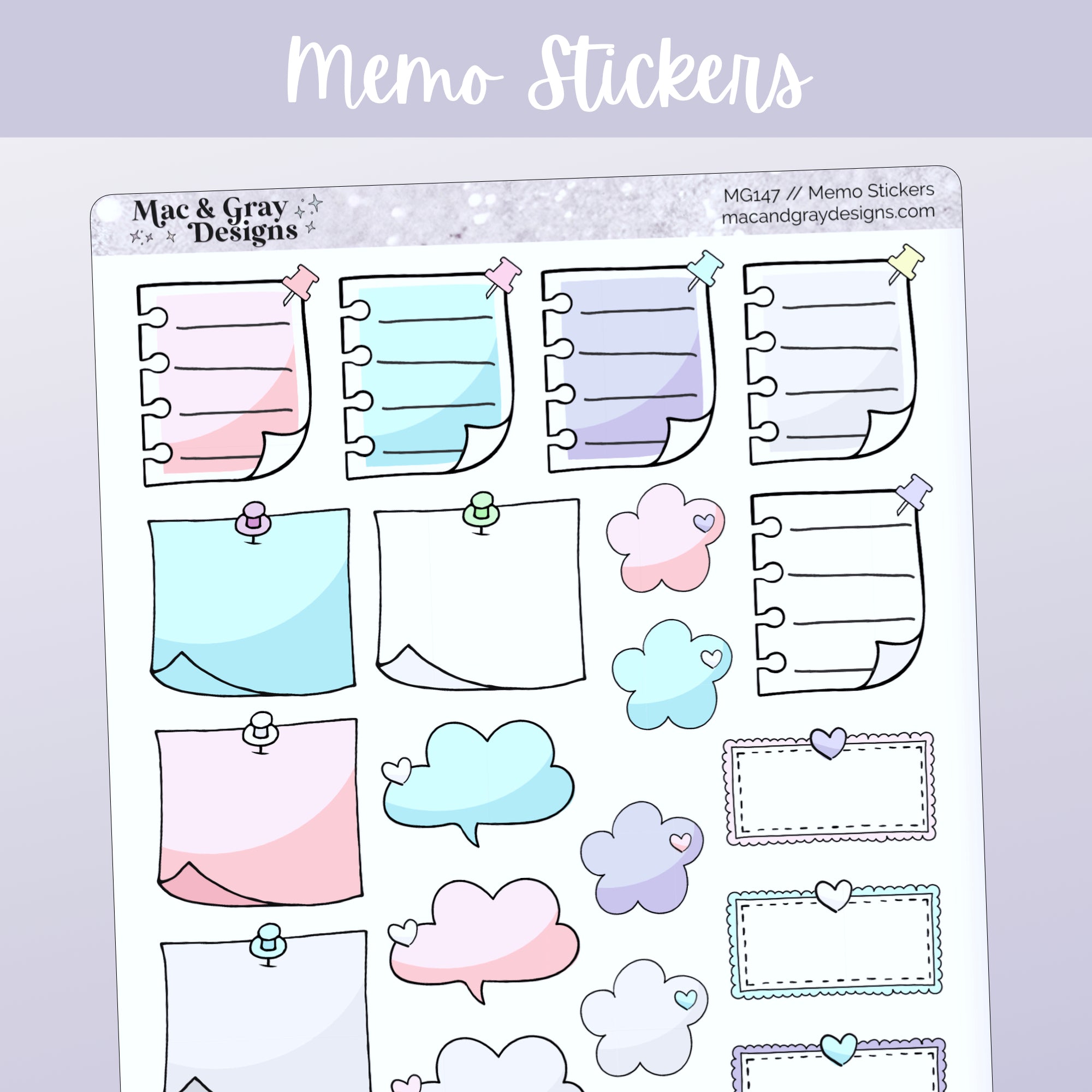 Memo Stickers // Functional Planner Sticker Bullet Journals ...