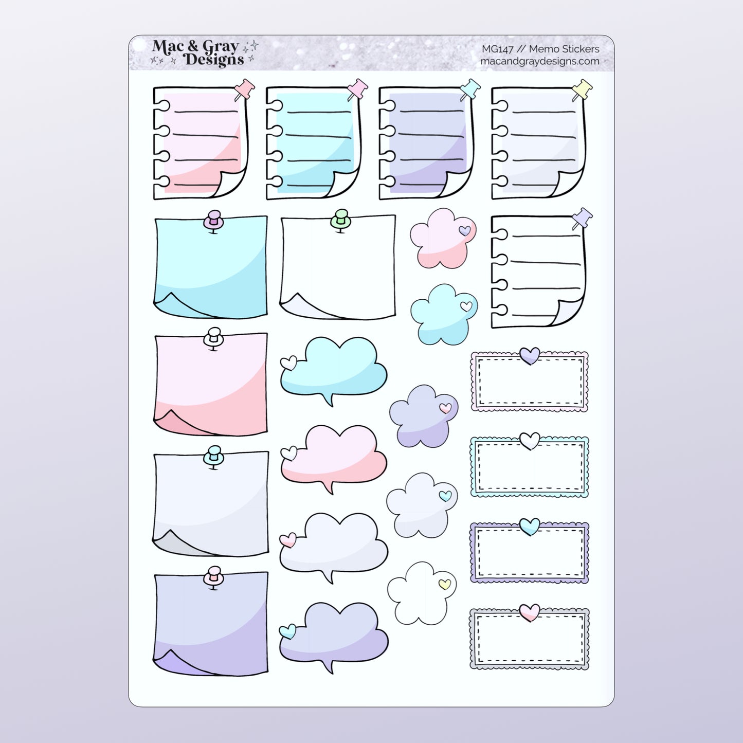 Memo Stickers // Deco & Journalling Stickers