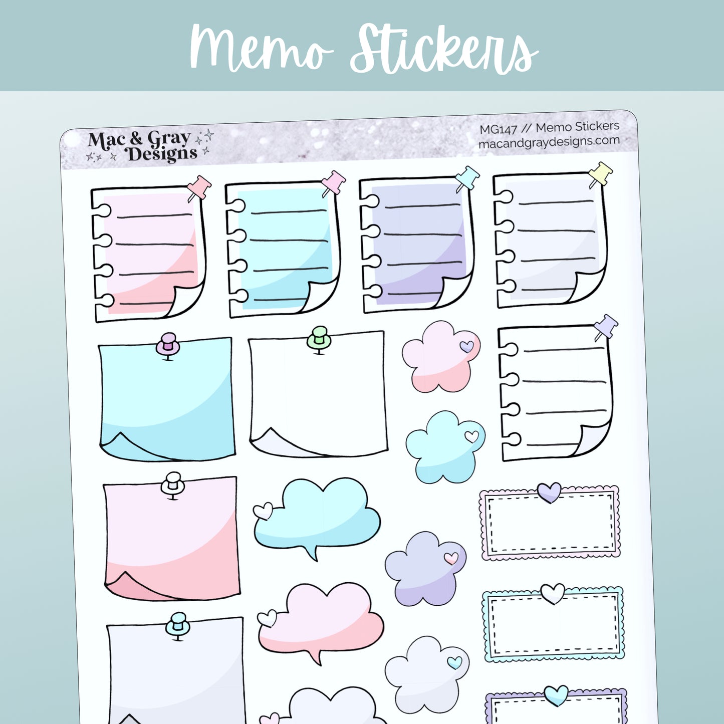 Memo Stickers // Deco & Journalling Stickers