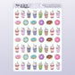 Milkshake & Donut Stickers // Functional Planner Stickers