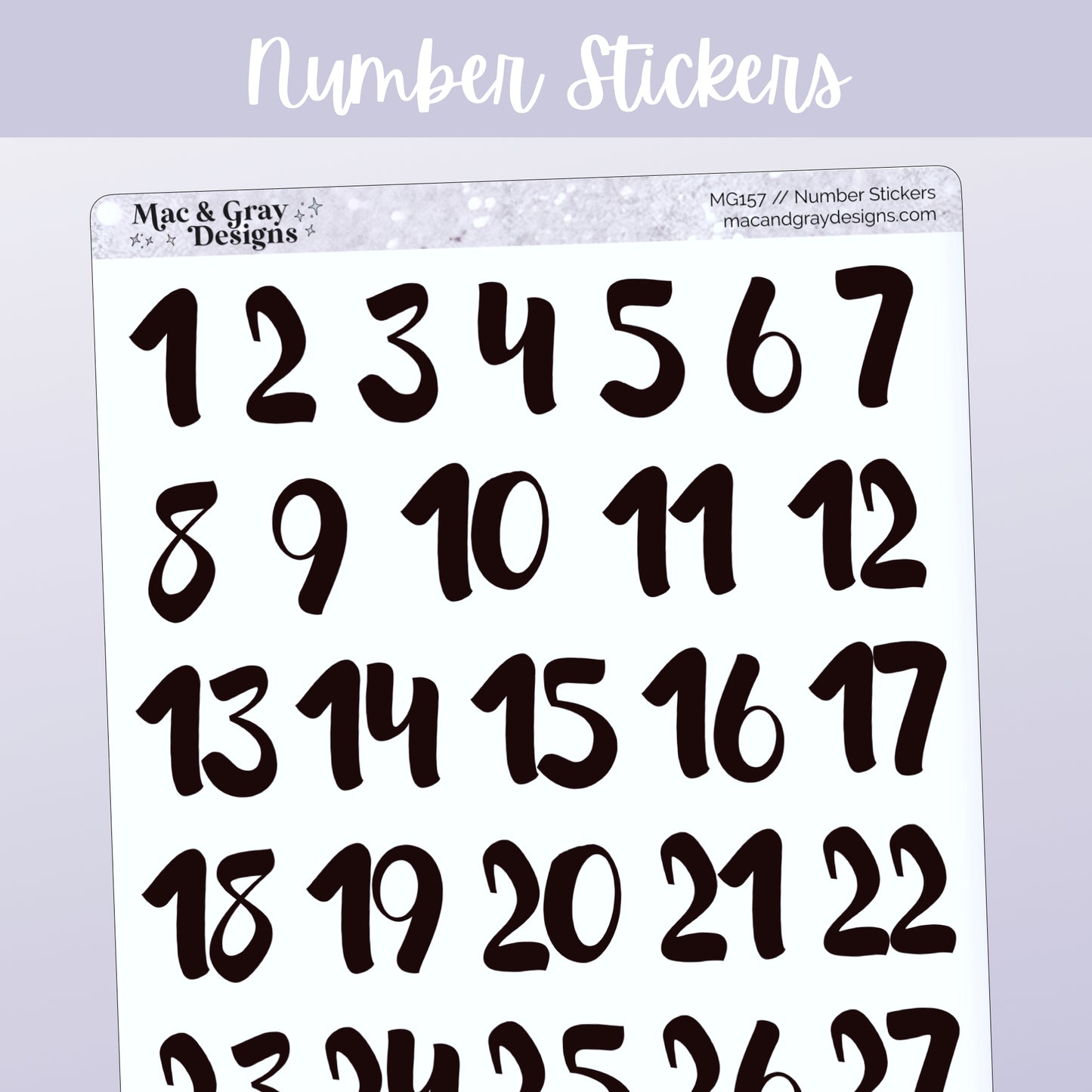 Number Stickers // Functional Stickers