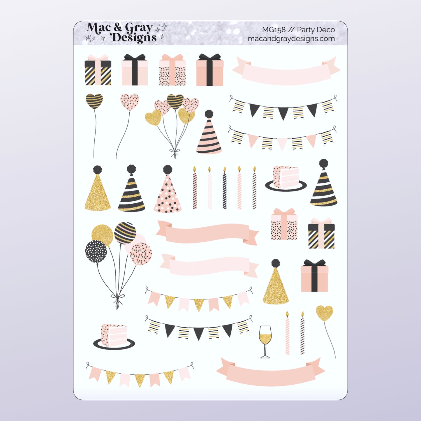 Party Deco Stickers // Deco & Journalling Stickers