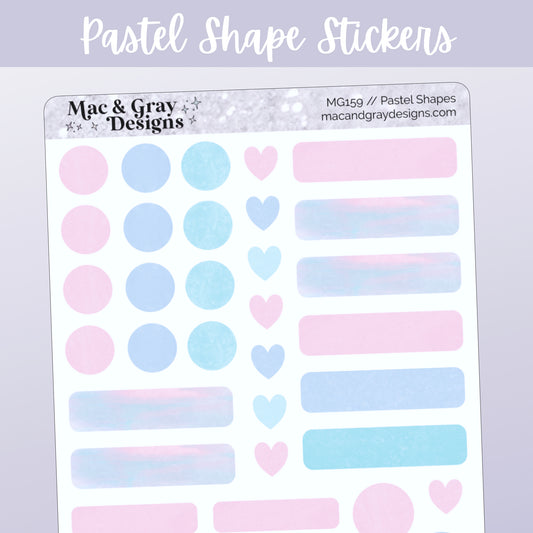 Pastel Shape Stickers