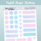 Pastel Shape Stickers