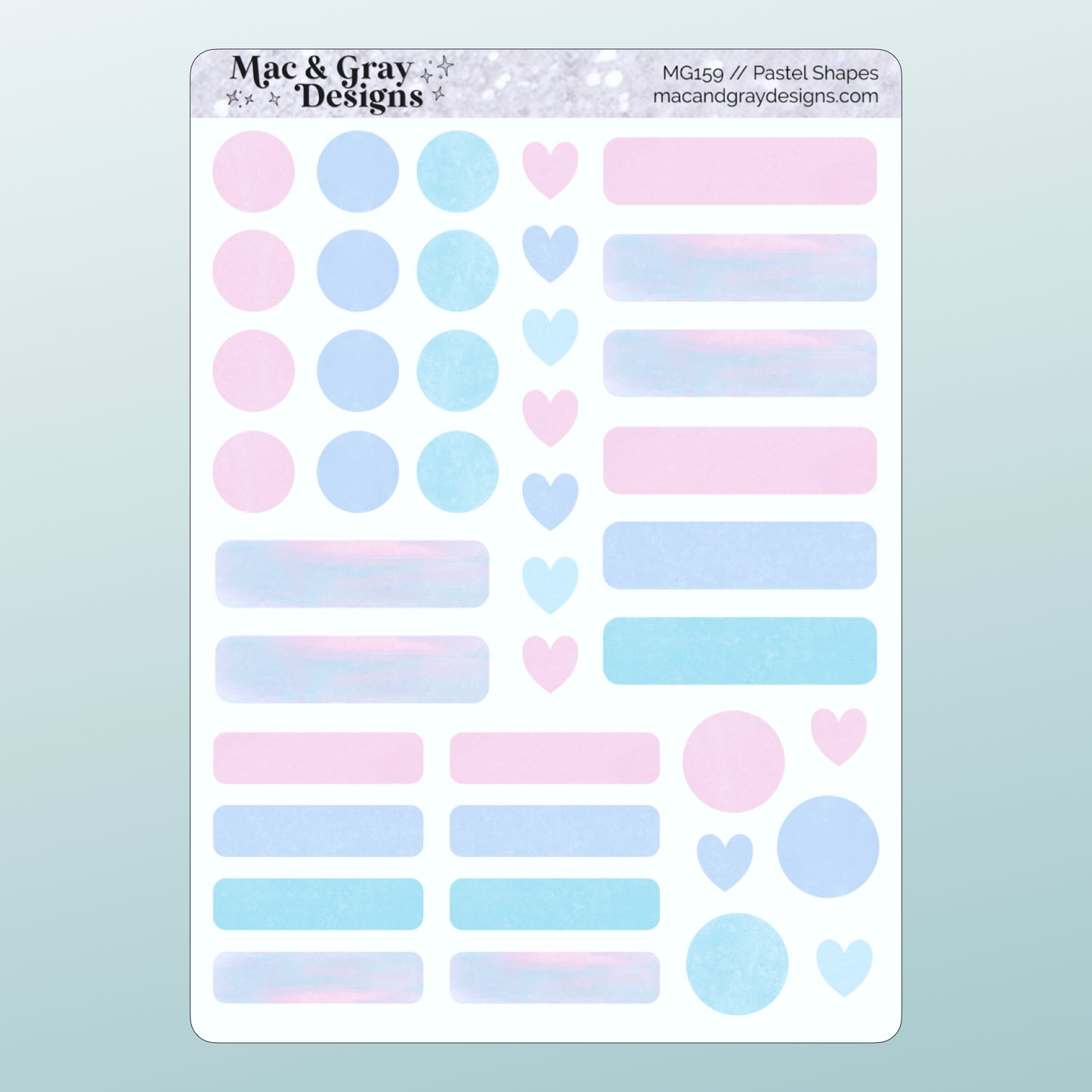 Pastel Shape Stickers