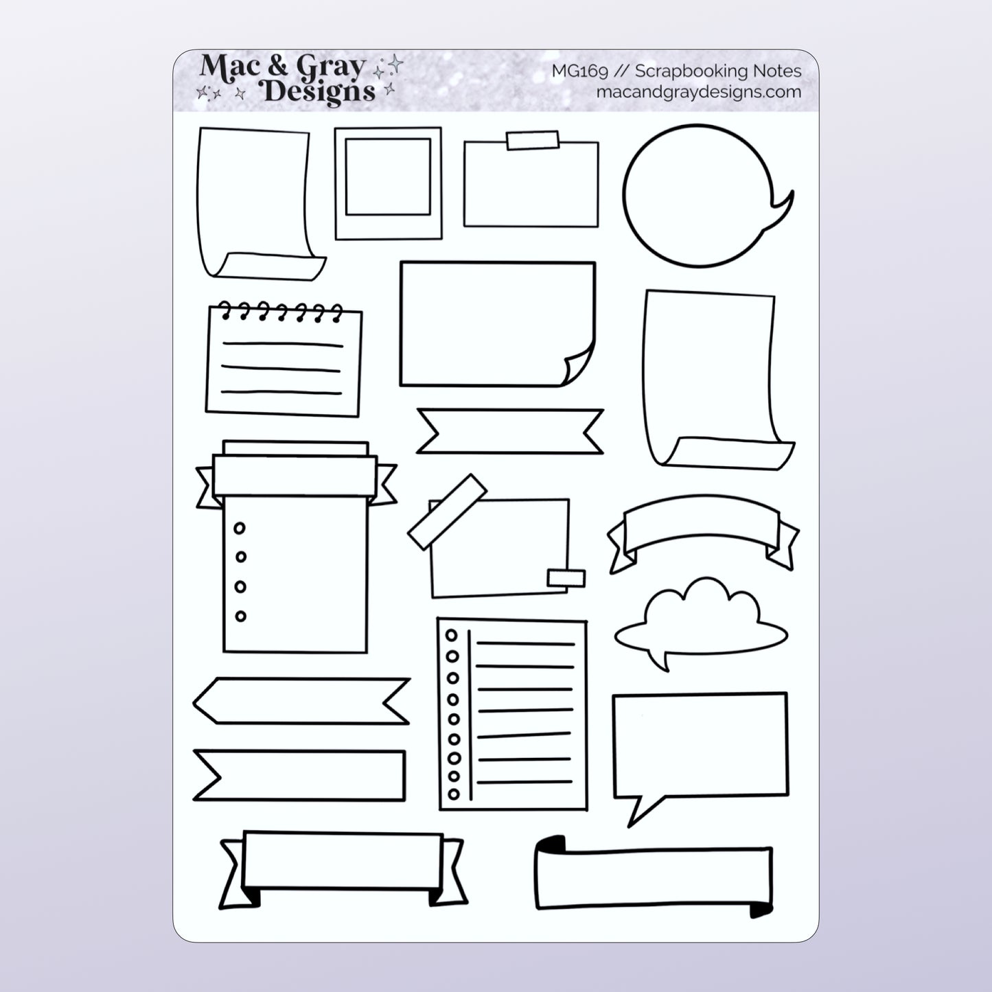 Scrapbooking Note Stickers // Deco & Journalling Stickers