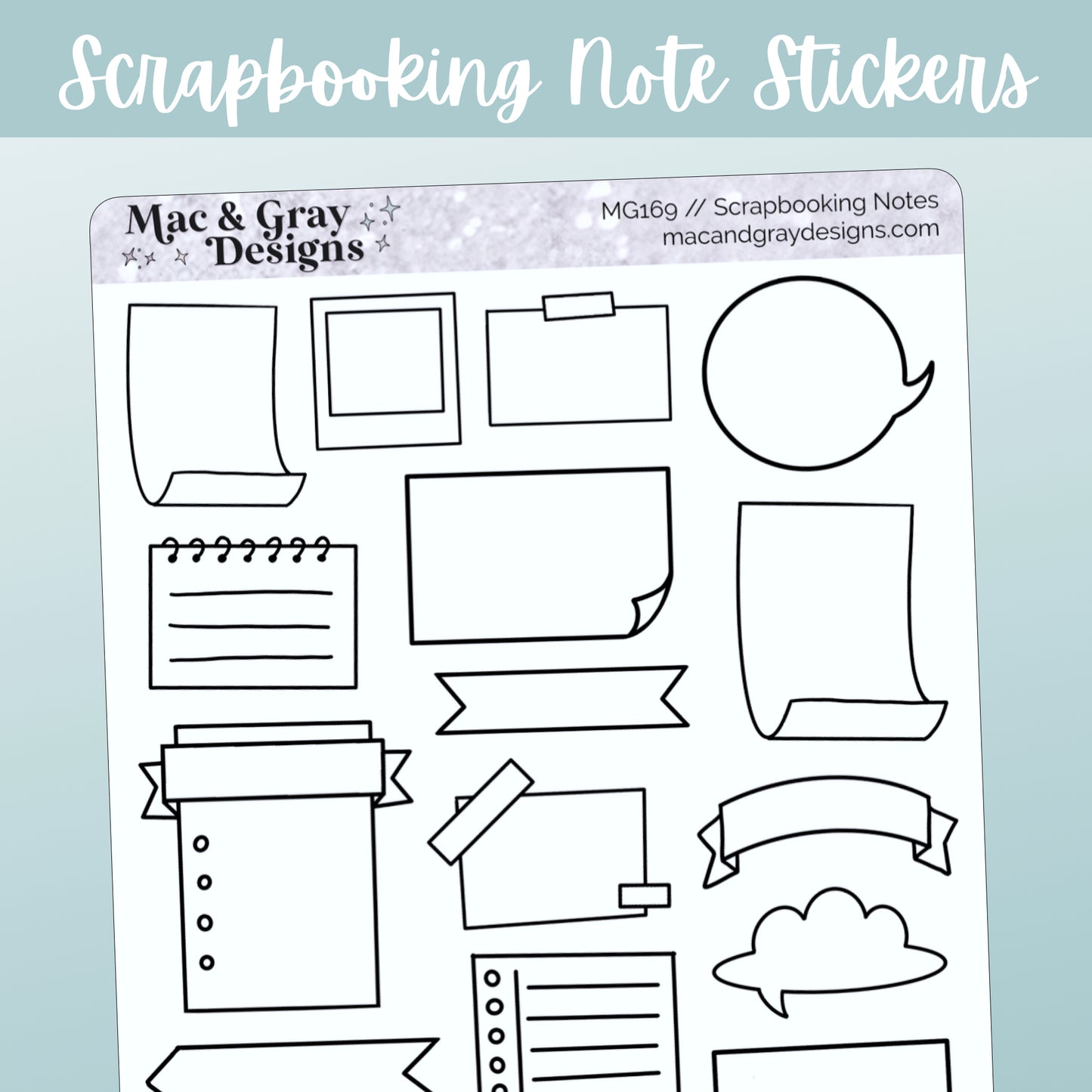 Scrapbooking Note Stickers // Deco & Journalling Stickers