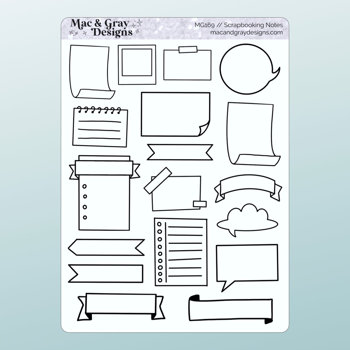 Scrapbooking Note Stickers // Deco & Journalling Stickers