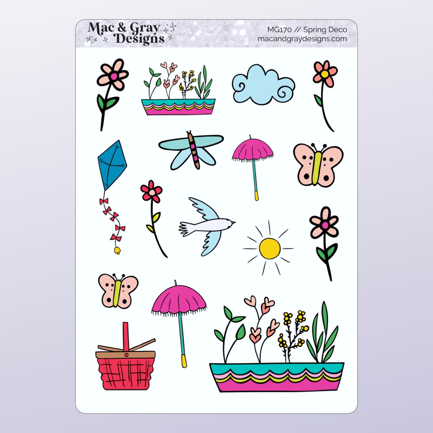 Seasonal Deco Stickers // Decorative Planner Stickers