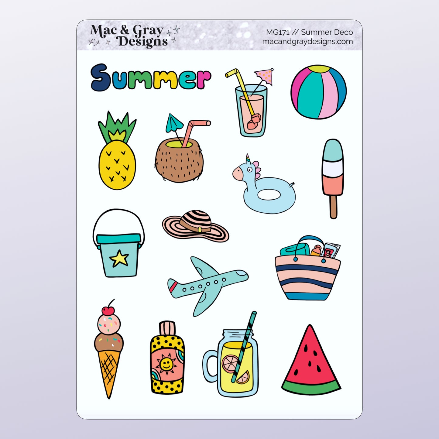 Seasonal Deco Stickers // Decorative Planner Stickers