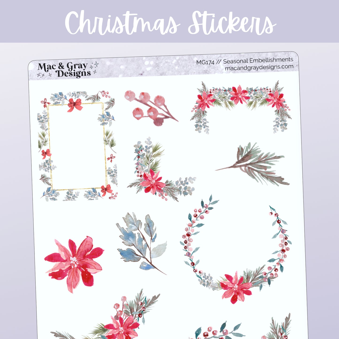 Seasonal Embellishments // Deco & Scrapbooking Stickers