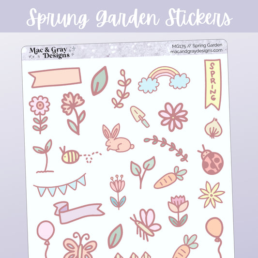 Spring Garden Doodles // Deco Stickers