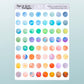 Watercolour Circles // Deco & Journalling Stickers