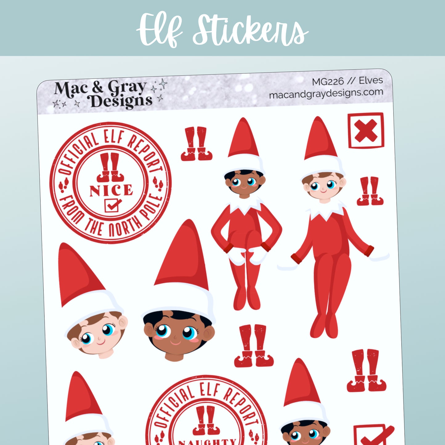 Christmas Elf Stickers