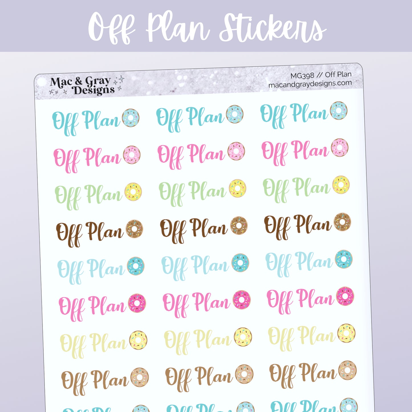 Off Plan Stickers // Slimming World & Weight Watchers Inspired Weight Loss Stickers