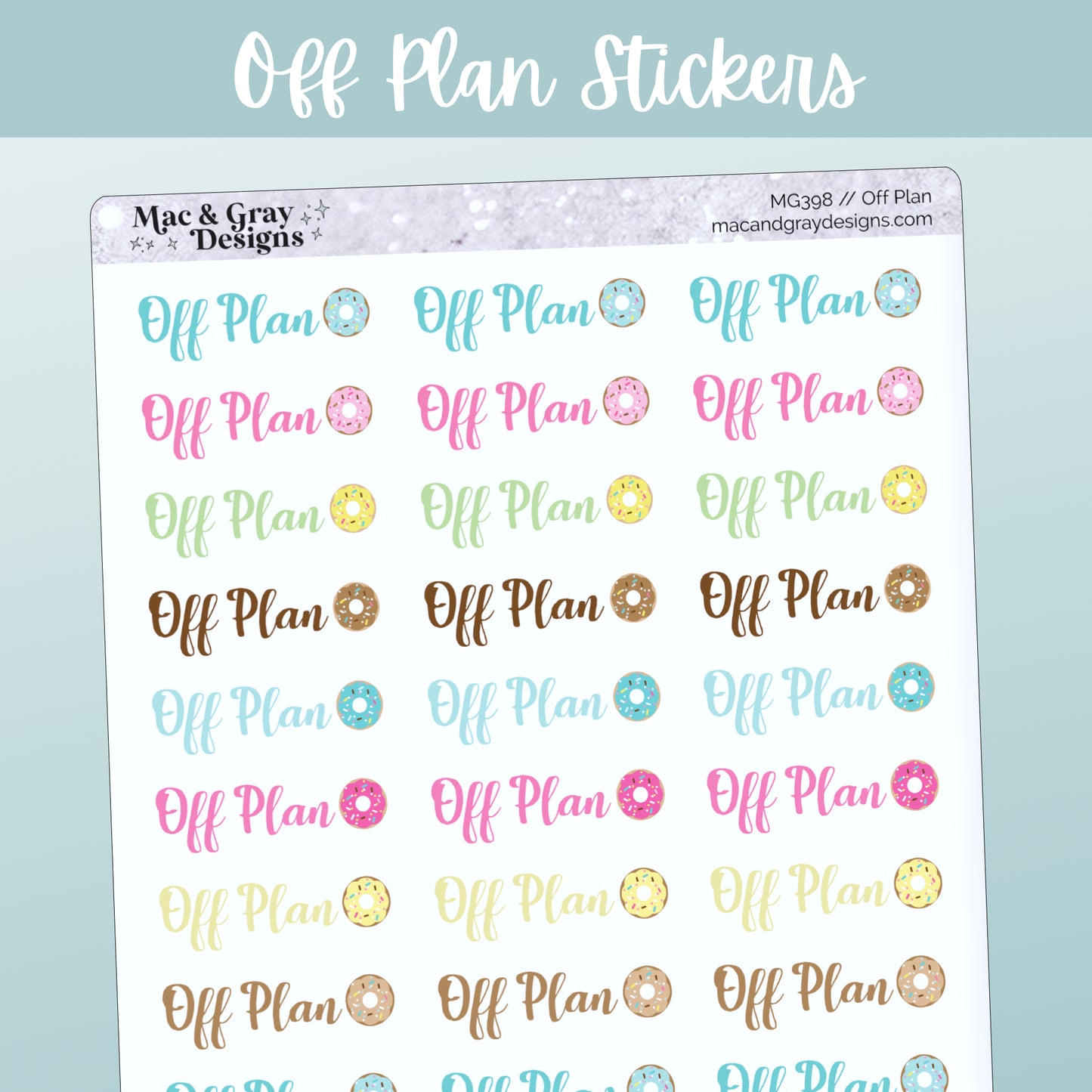 Off Plan Stickers // Slimming World & Weight Watchers Inspired Weight Loss Stickers