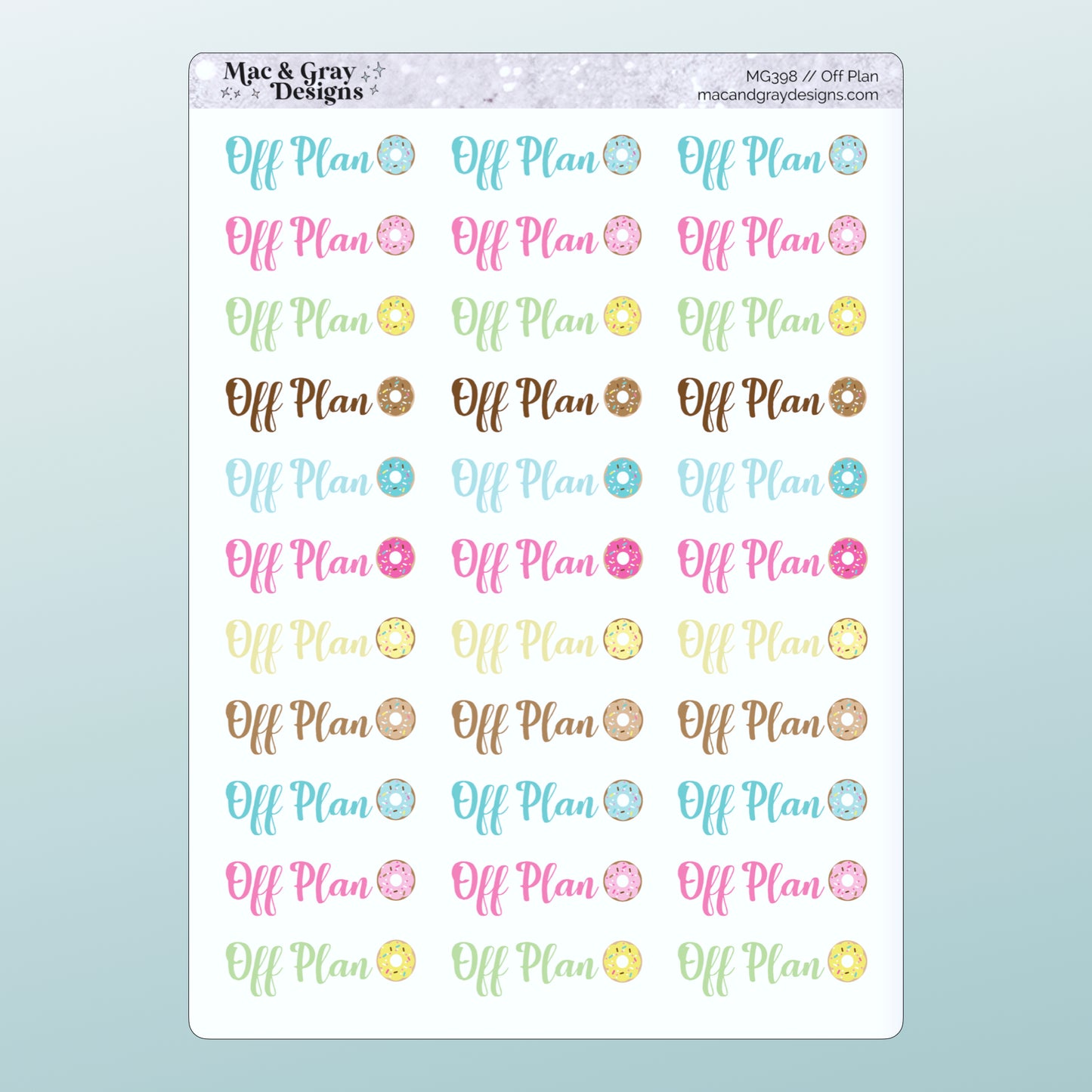 Off Plan Stickers // Slimming World & Weight Watchers Inspired Weight Loss Stickers