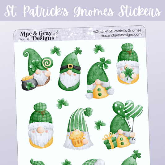 St. Patrick's Day Gnome Stickers