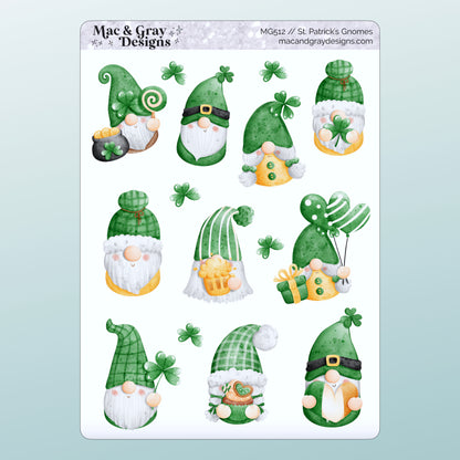 St. Patrick's Day Gnome Stickers | Deco Stickers