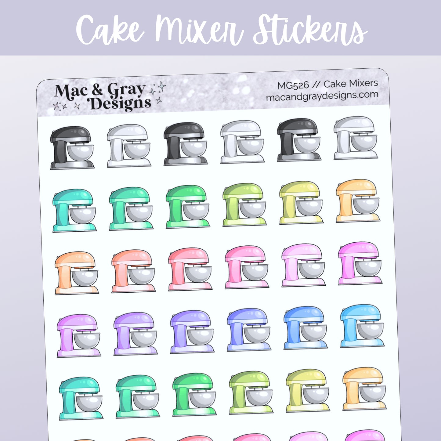 Cake Mixers // Rainbow Functional Stickers