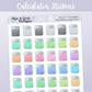 Calculators // Rainbow Functional Stickers