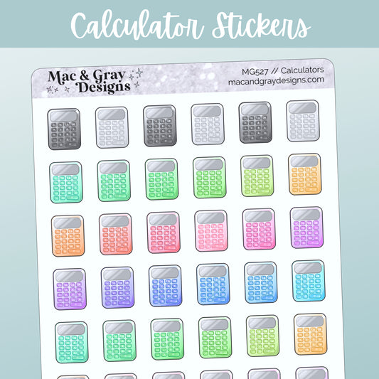 Calculators // Rainbow Functional Stickers