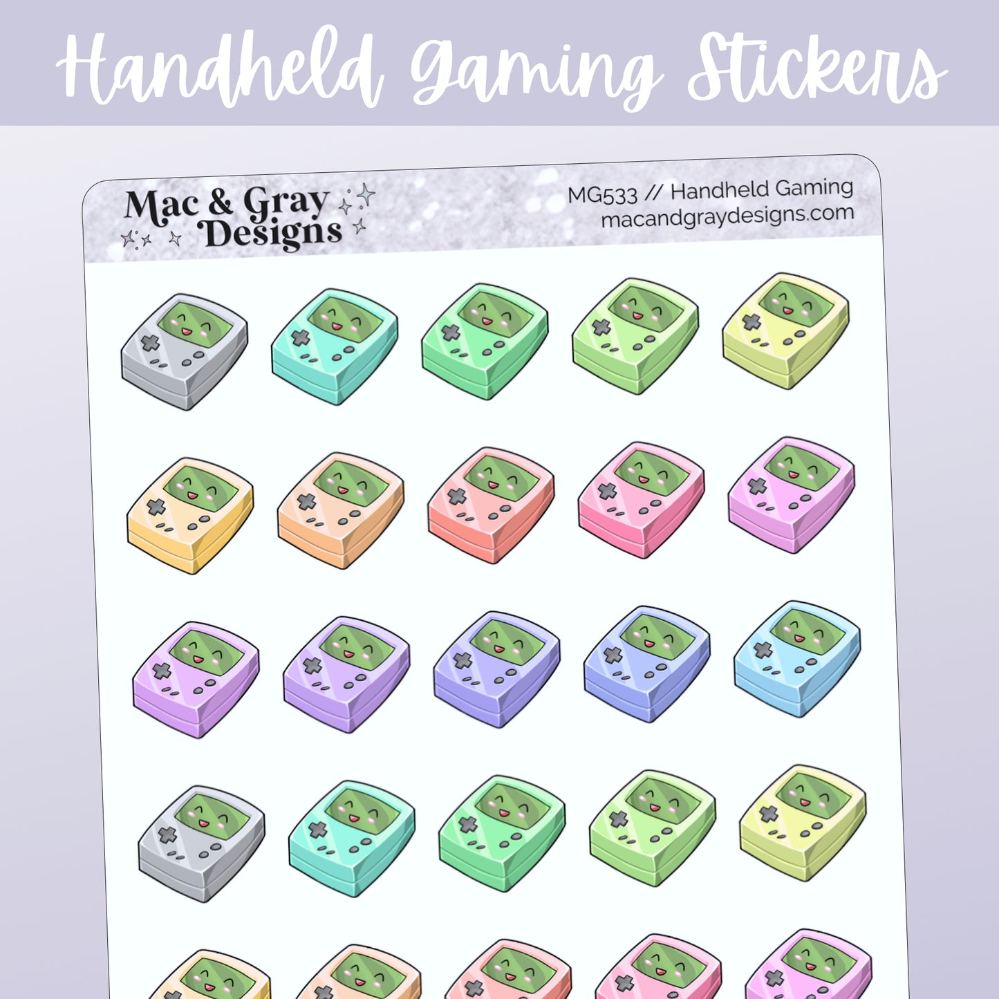 Handheld Gaming // Rainbow Functional Stickers