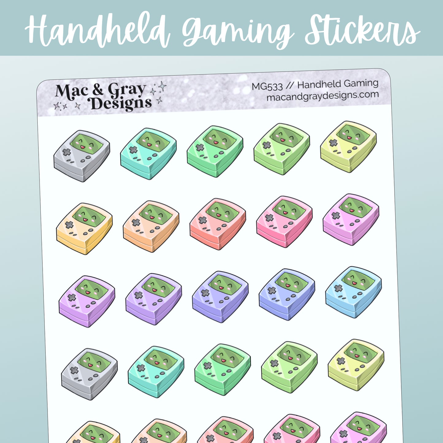 Handheld Gaming // Rainbow Functional Stickers