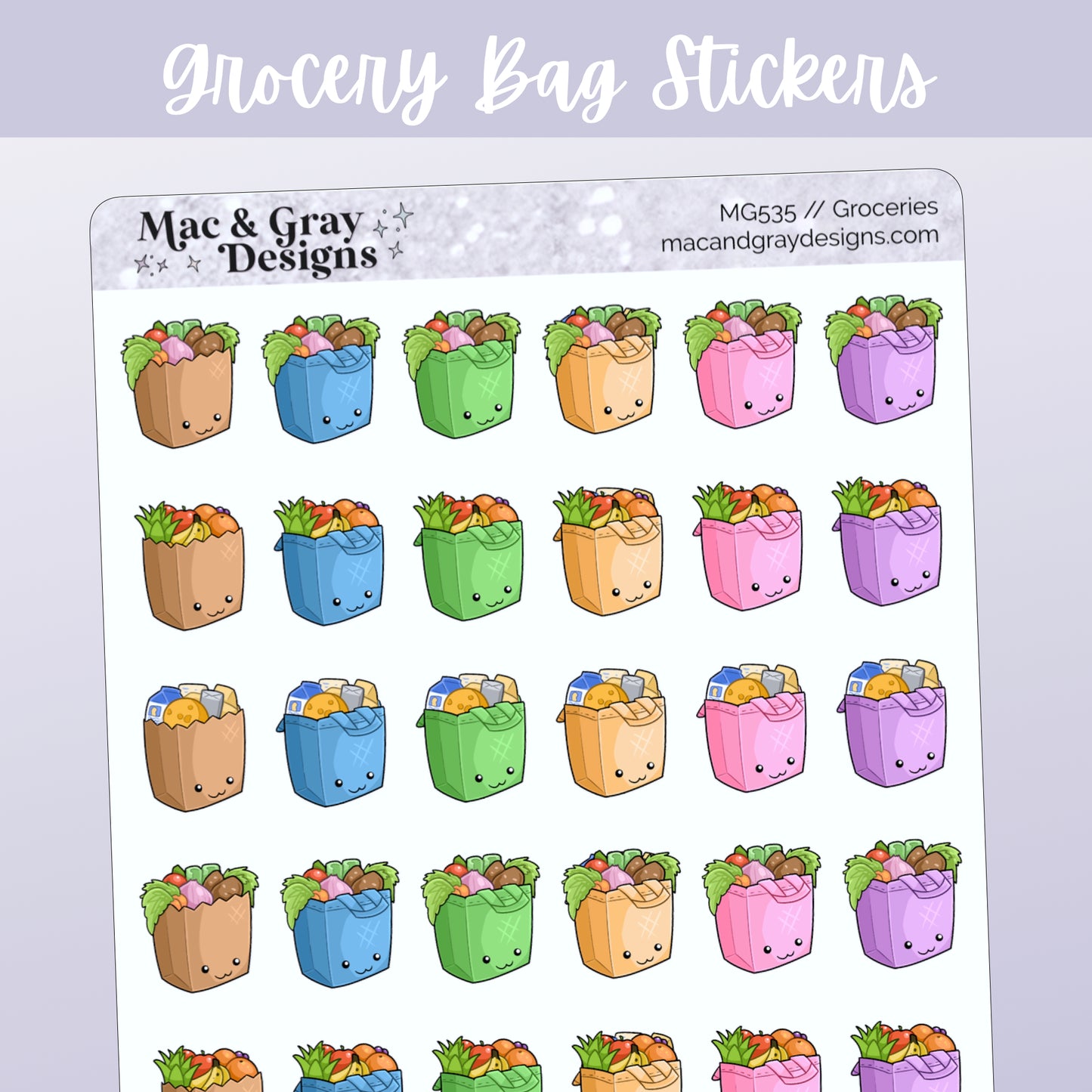 Groceries // Rainbow Functional Stickers