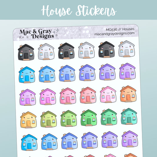 Houses // Rainbow Functional Stickers