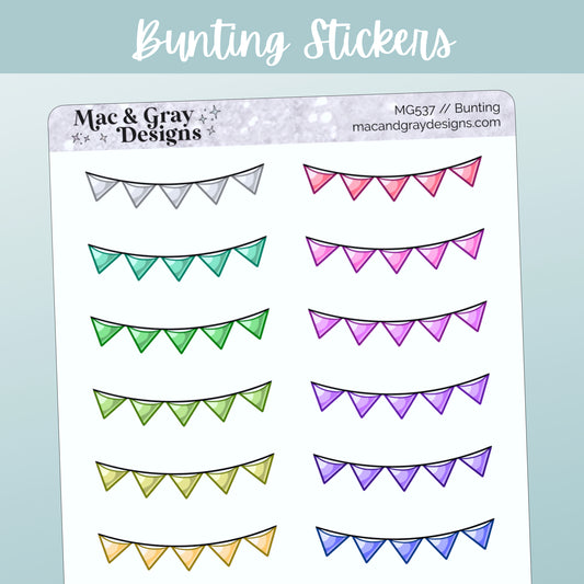 Bunting // Rainbow Functional Stickers