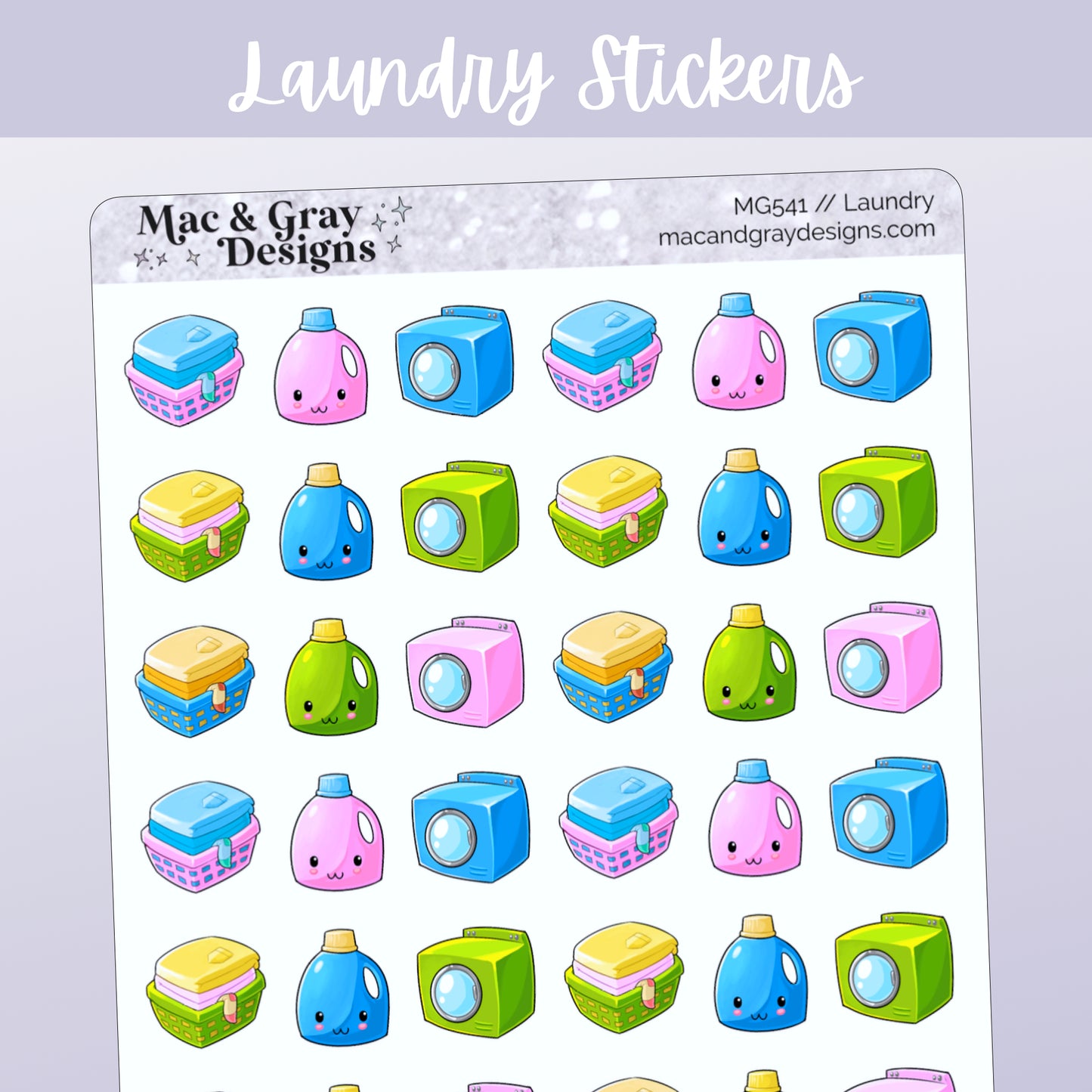 Laundry // Rainbow Functional Stickers