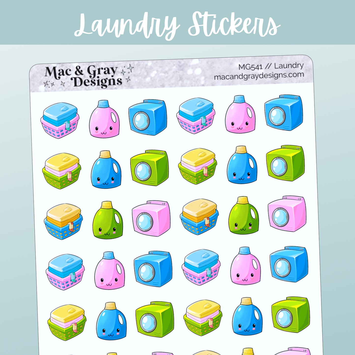 Laundry // Rainbow Functional Stickers