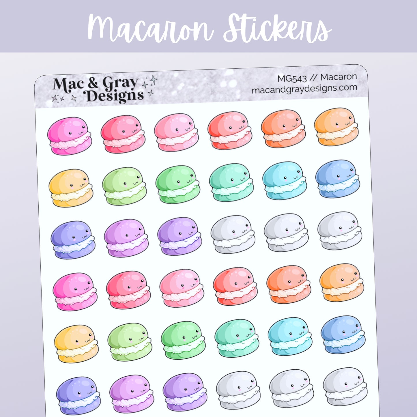 Macarons // Rainbow Functional Stickers