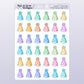 Party Hats // Rainbow Functional Stickers