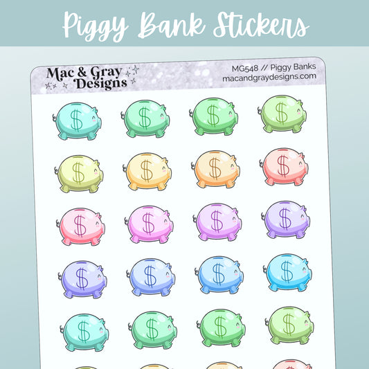 Piggy Banks // Rainbow Functional Stickers