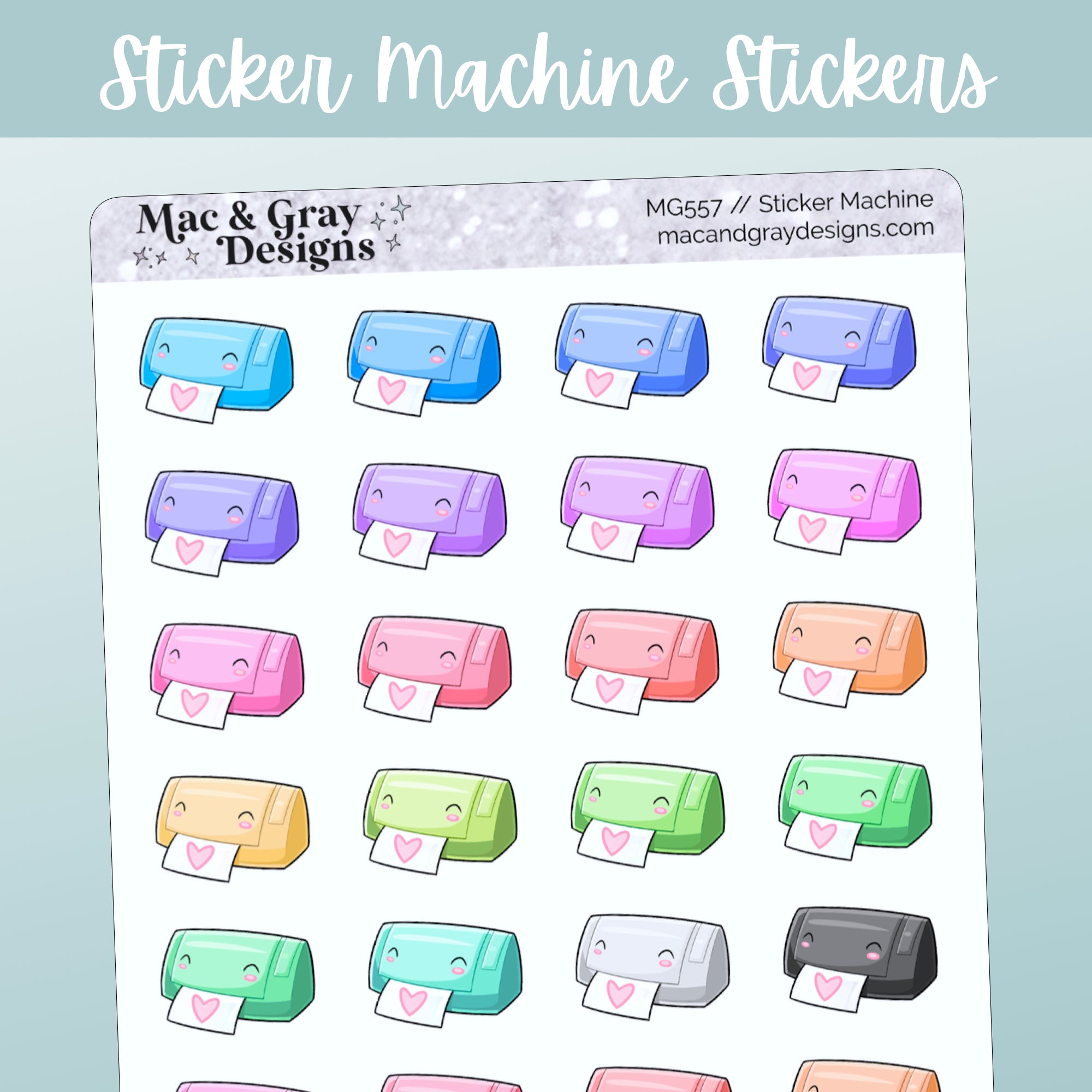 Sticker Machine // Rainbow Functional Stickers for Planners & Journals ...