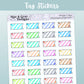 Colourful Tags // Rainbow Functional Stickers