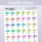 Umbrellas // Rainbow Functional Stickers